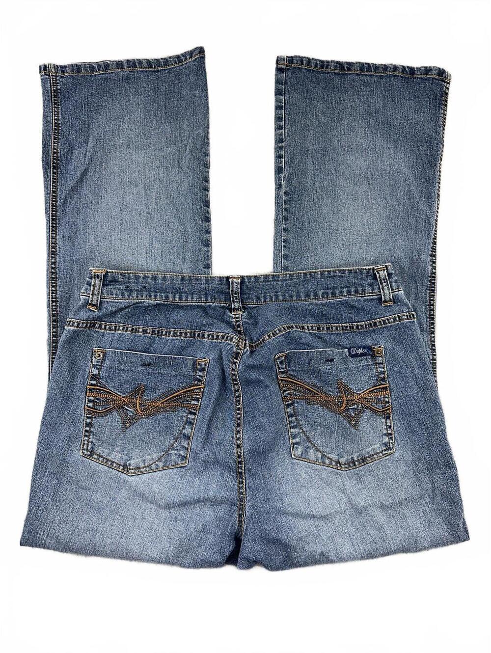 Duplex Y2K Embroidered Flare Jeans Wash Wide Leg Vintage Retro Y2K